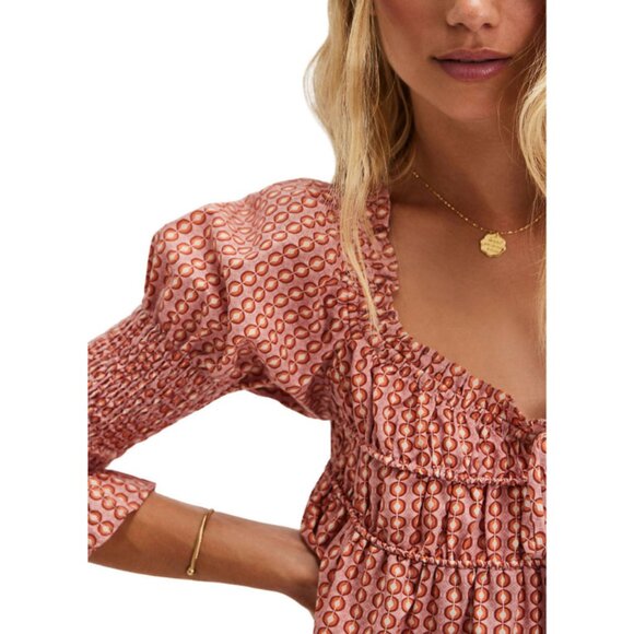 Free People Star Dip Mini Dress Glass Roses Combo Size XS NEW - Picture 10 of 10